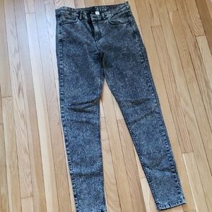 H&M acid wash jeans